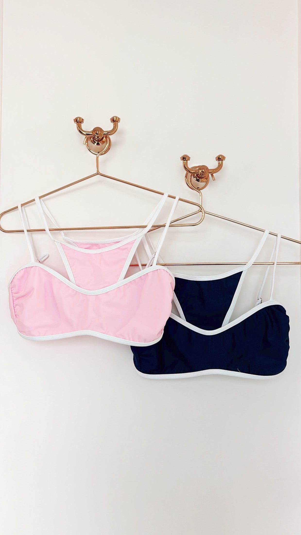 pink and navy may rose bikini inspired by riviera summer style